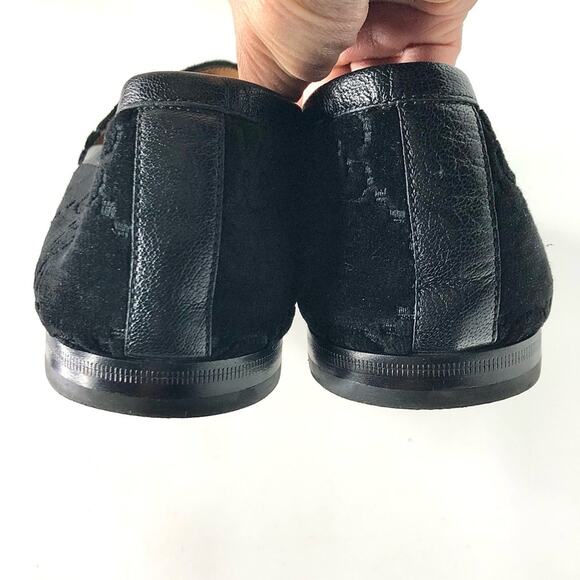 Gucci Jordaan Horsebit GG Black Velvet Loafers Men’s 9.5 - Picture 8 of 12